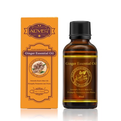 ALIVER Ginger Essential Oil Natural New Lymphatic Drainage Ginger Plant Oils Promote Blood Circulation Relieve Muscle Soreness