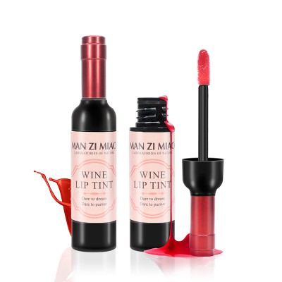 Wholesale best gift Aliver wine bottle style lip gloss tubes