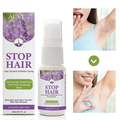 Stop Hair Inhibitor Effectively Inhibits Hair Growth In Hands Feet and Armpits Or In Various Parts of The Body 20ml.