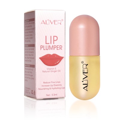 ALIVER natural lip plumping liquid is rich in ginger essential oil and vitamin E to make the lips fuller 5.5ml